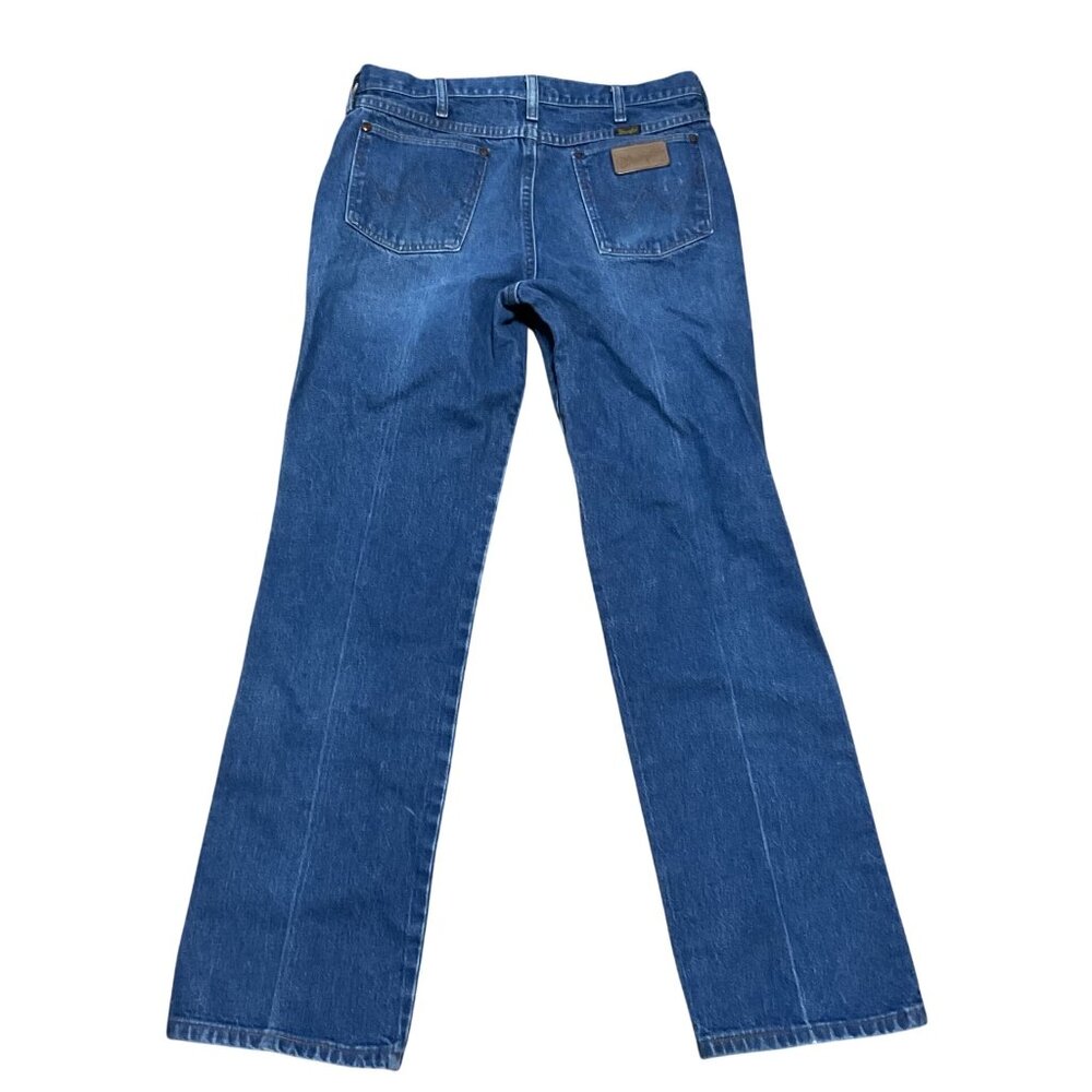 Vtg Wrangler Cowboy Cut Jeans USA Made 34x33 936DEN 100% Cotton Blue Mens